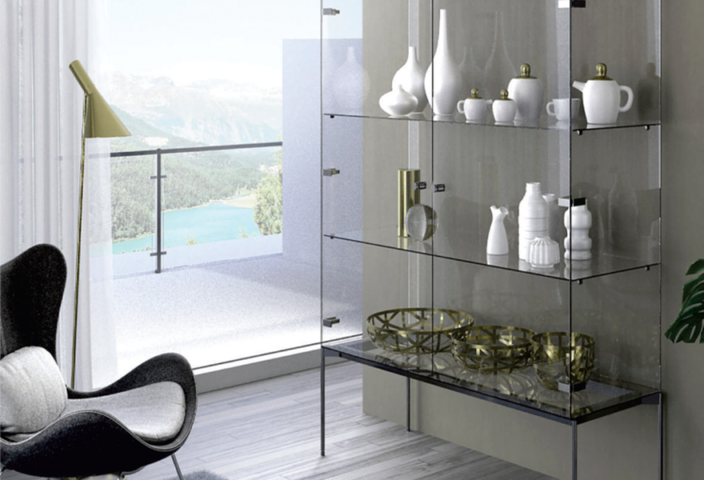 Móveis em vidro, elegância e minimalismo